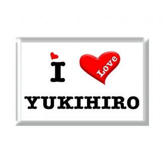 I Love YUKIHIRO rectangular refrigerator magnet