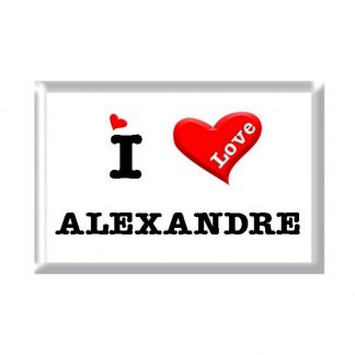 I Love ALEXANDRE rectangular refrigerator magnet