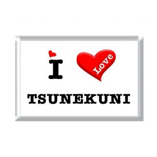 I Love TSUNEKUNI rectangular refrigerator magnet