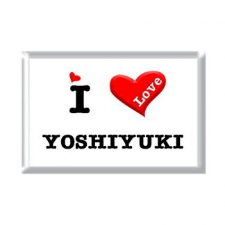 I Love YOSHIYUKI rectangular refrigerator magnet