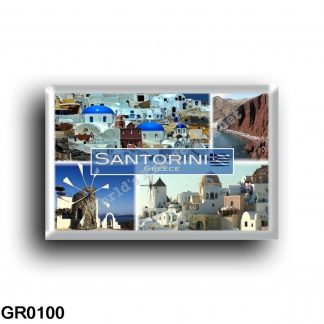 GR0100 Europe - Greece - Santorini - Windmill - Oia - Red Beach - Panorama