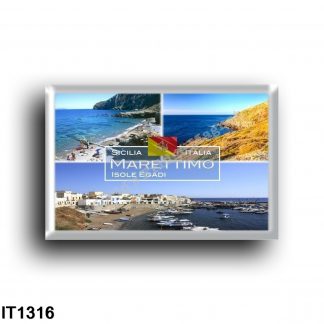 IT1316 Europa - Italia - Sicilia - Isola di Marettimo - Isole Egadi - Tramonto - Panorama - Spiaggia
