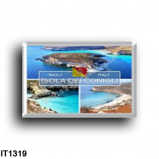 IT1319 Europa - Italia - Sicilia - Isola dei Conigli - Panorama - Aerial View - Beach