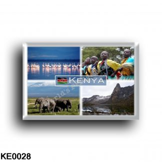 KE0028 Africa - Kenya - boys and girls dance - Mount Midget Peak - Elephants at Amboseli National Park - Flamingos in Lake Naku