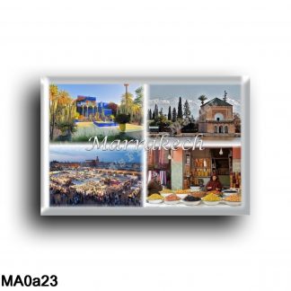 MA0a23 Africa - Marocco - Marrakech Morocco - Majorelle Gardens - Panorama - Menara Garde