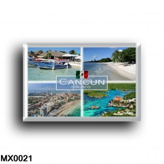 MX0021 America - Mexico - Cancun - Boats Isla Mujeres - Beach Isla Mujeres - Cancun Strand Luftbild - Xel Park