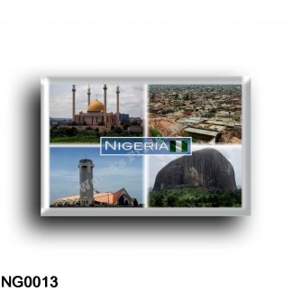 NG0013 Africa - Nigeria - Abuja National Mosque - Panorama - National Church - Zuma Rock