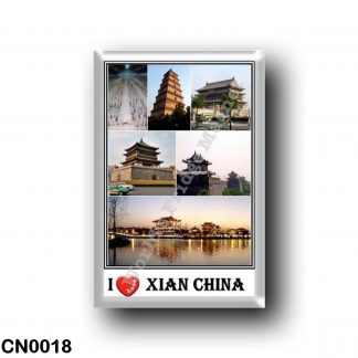 CN0018 Asia - China - Xi'an China - Giant Wild Goose Pagoda - Xian Terracotta Warrios Museum - Drum Tower of Xi'an - Bell Tower