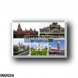 IN0024 Asia - India - Chennai Madras India Madras High Court - Memorial at Marina beach - Parthasarathy Temple - Southern Railwa