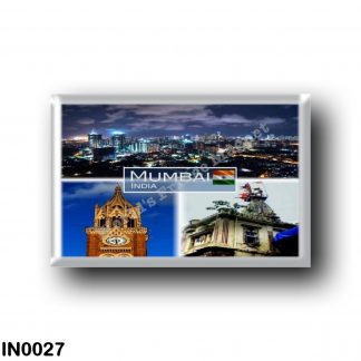 IN0027 Asia - India - Mumbai Bombay India - The temple of Goddess Mumba - Rajabai Clock Tower - Mumbai city at night