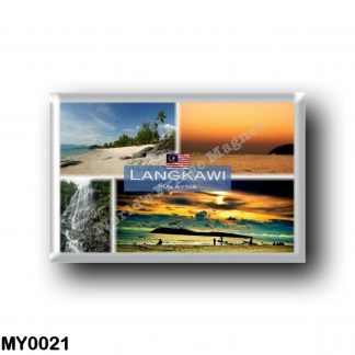 MY0021 Asia - Malaysia - Langkawi - Cenang Beach - Sunset - Temurun Waterfall Pantai Cenang - Panorama - Sea View