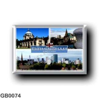 GB0074 Europe - England - Birmingham - Saint Martin's Church and Selfridges department - Saint Philip's Cathedral - Skyline of B