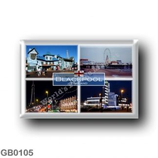 GB0105 Europe - England - Blackpool - Pleasure Beach - Illuminations on Blackpool Promenade - The Casino at ight