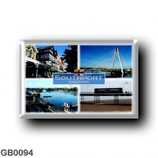 GB0094 Europe - England - Southport - Lord Street - Marine Lake - Marine Way Bridge - Pier Tram - Panorama