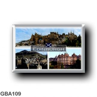 GBA109 Europe - Scotland - Edinburgh - Castle - Panorama - The Bank of Scotlan's head office - Old Town . jpg