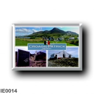 IE0014 Europe - Ireland - Croagh Patrick - Cruaighpadraigh - Rules of the reek - Stastue of Saint Patrick - Chapel - Saint Patri
