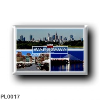 PL0017 Europe - Poland - Warszawa Warsaw Polaska - Skyline - Old Town Market Square - Swietokzyski Bridge and the National Stadi