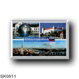 SK0011 Europe - Slovakia - Bratislava - Fountain Bratislava Mierove Namestie - Castle - Pamorama