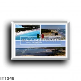 IT1348 Europe - Italy - Puglia - Baia dei Turchi - Panorama - Otranto - Protected Oasis of the Alimini Lake