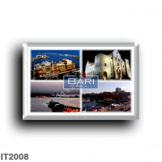 IT2008 Europe - Italy - Puglia - Bari Italy - Harbor - Sea View - Basilica San Nicola - Margherita Theater - Panorama