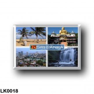 LK0018 Asia - Sri Lanka - Negombo Beach - The Golden Buddha Statue, Dambulla Golden Temple - Colombo City - Dunsiane Waterfall