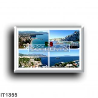 IT1355 Europe - Italy - Campania - Sorrento - Panorama - Naples - Vesuvius - Marina Piccola - Aerial view