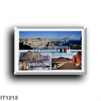 IT1213 Europe - Italy - Campania - Naples - Castel dell'Ovo - Vesuvius from Pompeii - Porto - Panorama