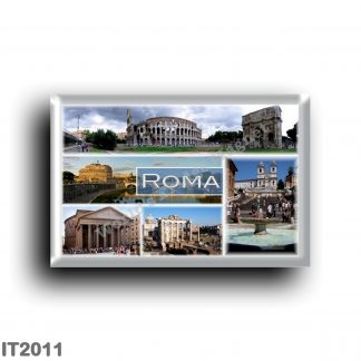 IT2011 Europe - Italy - Rome - Colosseum - Pantheon - Ponte Sant'Angelo - Roman Forum - Barcaccia Fountain - Trinità dei Monti -