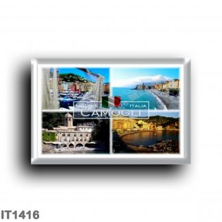 IT1416 Europe - Italy - Liguria - Camogli - San Fruttuoso Bay and Abbey - Beach - Harbor - Panorama