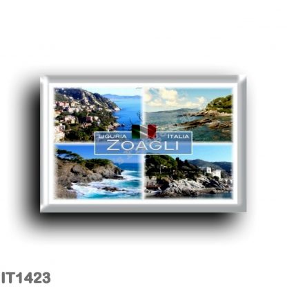 IT1423 Europe - Italy - Liguria - Zoagli - Canevaro Castle - Cliff - Panorama