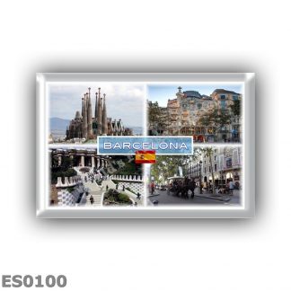 ES0100 Europe - Spain - Barcelona - Sagrada Familia - Casa Batllo - Park Guell - La Rambla
