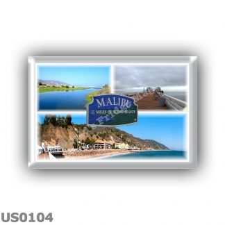 US0104 America - USA - California - Los Angeles - Malibu - Lagoon - Pier - beach panorama