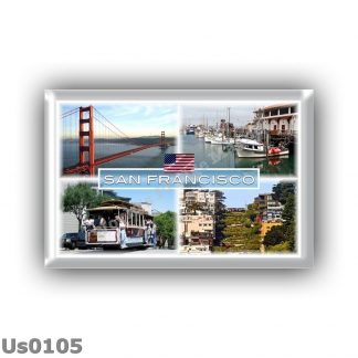 US0105 America - Usa - California - San Francisco - Golden Gate Bridge - Fischermans Wharf - Cable Car - Lombard Street