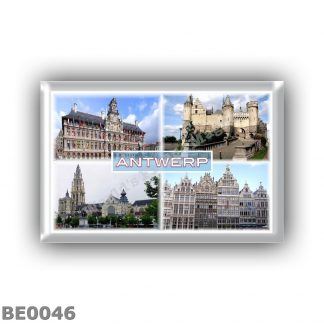 BE0046 - Europe - Belgium - Antwerp - Stadhuis - Het Steen - Cathedral of our Lady - Grote Marks