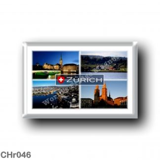 CHr046 Europe - Switzerland - Zurich - at night - Feldbach - Lake - Grossmunster