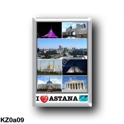 KZ0a09 Astana - Panorama City - Bayterek Tower - Palace of peace and reconciliation - Khazrat Sultan mosque - Khan Shatyr