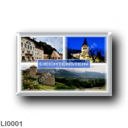 LI0001 Europe - Liechtenstein - Vaduz - Parliament - Cathedral of Saint Florin - Vaduz Castle