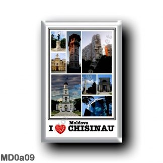 MD0a09 Europe - Moldova - Chisinau Moldova - I Love Mosaic - Stephen the Great - Ach of Trionph - City Hall