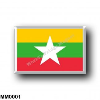 MM0001 Asia - Myanmar Burma - Flag