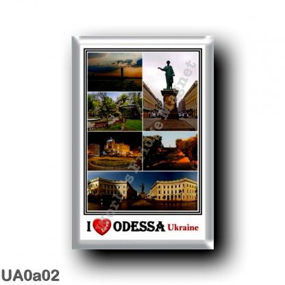 UA0a02 Europe - Ukraine - Odessa - I Love Mosaic - Lighthouse - Potemkin steps - The Centre of Odessa With its Statue - Panorama