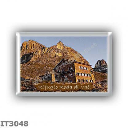 IT3048 Europe - Italy - Dolomites - Group Catinaccio - alpine hut Roda di Vael - locality Sella del Ciampaz - seats 50 - altitud