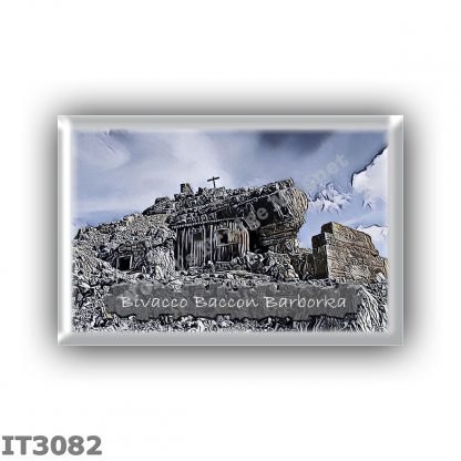 IT3082 Europe - Italy - Dolomites - Group Fanes-Braies - alpine hut Bivacco Baccon Barborka - locality Cima Furcia Rossa - seats
