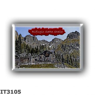 IT3105 Europe - Italy - Dolomites - Group Lagorai - alpine hut Sette Stelle - locality Val del Laner - seats 30 - altitude meter
