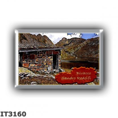 IT3160 Europe - Italy - Dolomites - Group Pale di San Martino - alpine hut Bivacco Redolfi - locality Lago di Lusia - seats 2 -