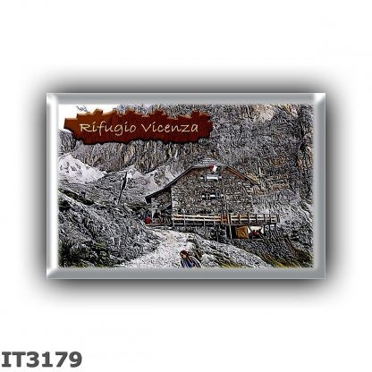 IT3179 Europe - Italy - Dolomites - Group Sassolungo - alpine hut Rifugio Vicenza - locality Vallone del Sassolungo - seats 60 -