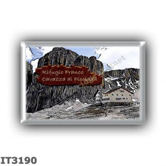 IT3190 Europe - Italy - Dolomites - Group Sella - alpine hut Cavazza al Pisciadu - locality Lago di Pisciadu - seats 76 - altitu