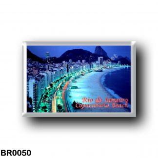BR0050 America - Brazil - Rio de Janeiro - Copacabana beach by night