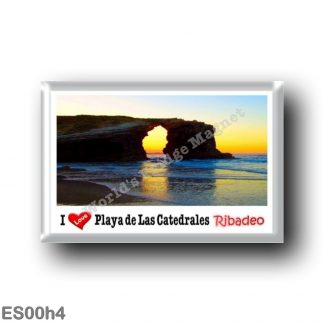 ES00h4 Europe - Spain - Spagna - Ribadeo - Playa de Las Catedrales - I Love