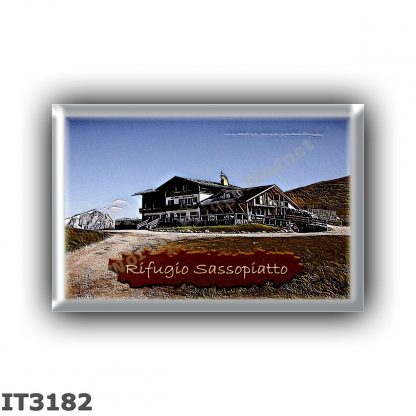 IT3182 Europe - Italy - Dolomites - Group Sassolungo - alpine hut Sassopiatto - locality Giogo di Fassa - seats 50 - altitude me
