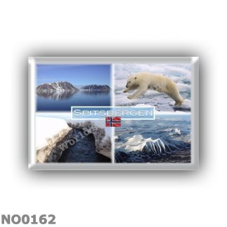 NO0162 Europe - Norway - Spitsbergen - Svalbard - Fjord - Polar Bear - Panorama - Mountains